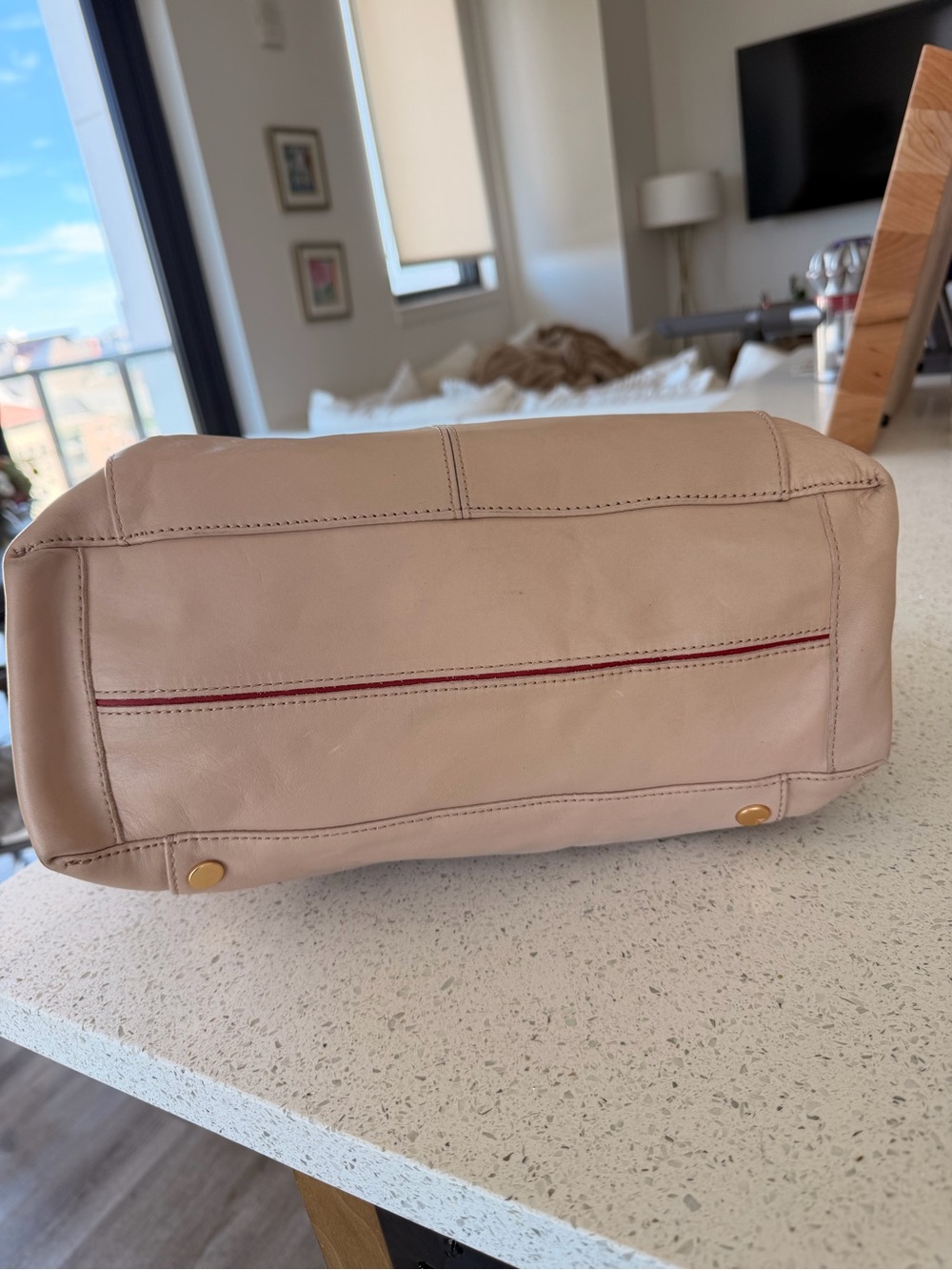HAMMITT Large Daniel Purse - Tan/Taupe - with extendable arm strap -2022 Vintage - Picture 4 of 9